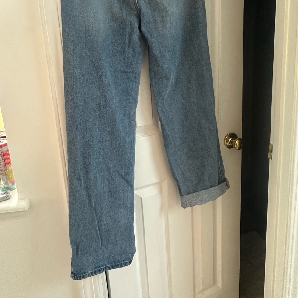 RSQ Relaxed Fit Jeans in Classic Blue Women’s frayed legs - Picture 5 of 6